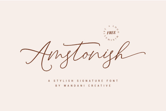 Amstonish: A Flowing Script Font