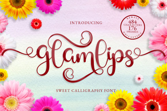 Glamlips: A Flowing Script for Elegant Design