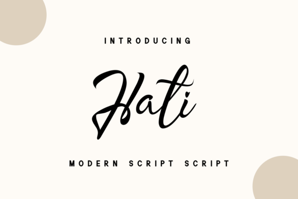 Hati: A Handwritten Font for Elegant Design
