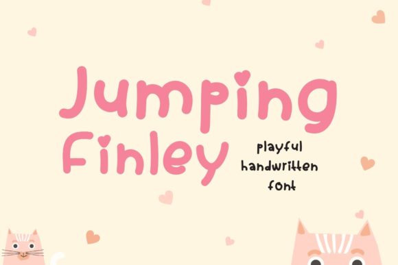 Jumping Finley Font for Craft Projects