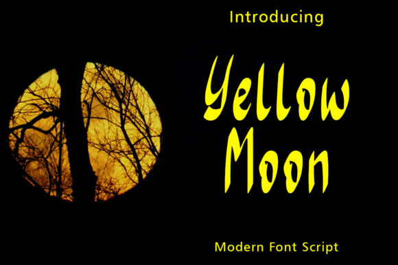 Yellow Moon Font for Creative Design
